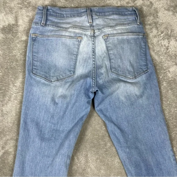 Frame Jeans Womens 27 Le High Skinny Shredded Chewed Raw Hem Distressed Punk 90s - Picture 8 of 12